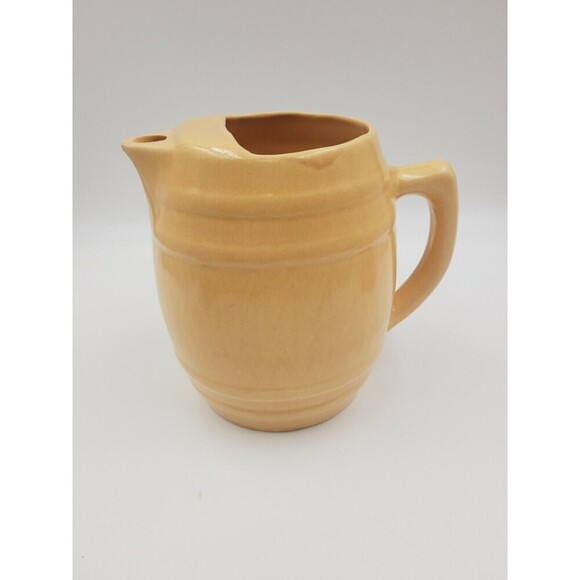 ANTIQUE UHL Ceramic Clay Pitcher Rustic Early Vintage American Pottery - Picture 6 of 10